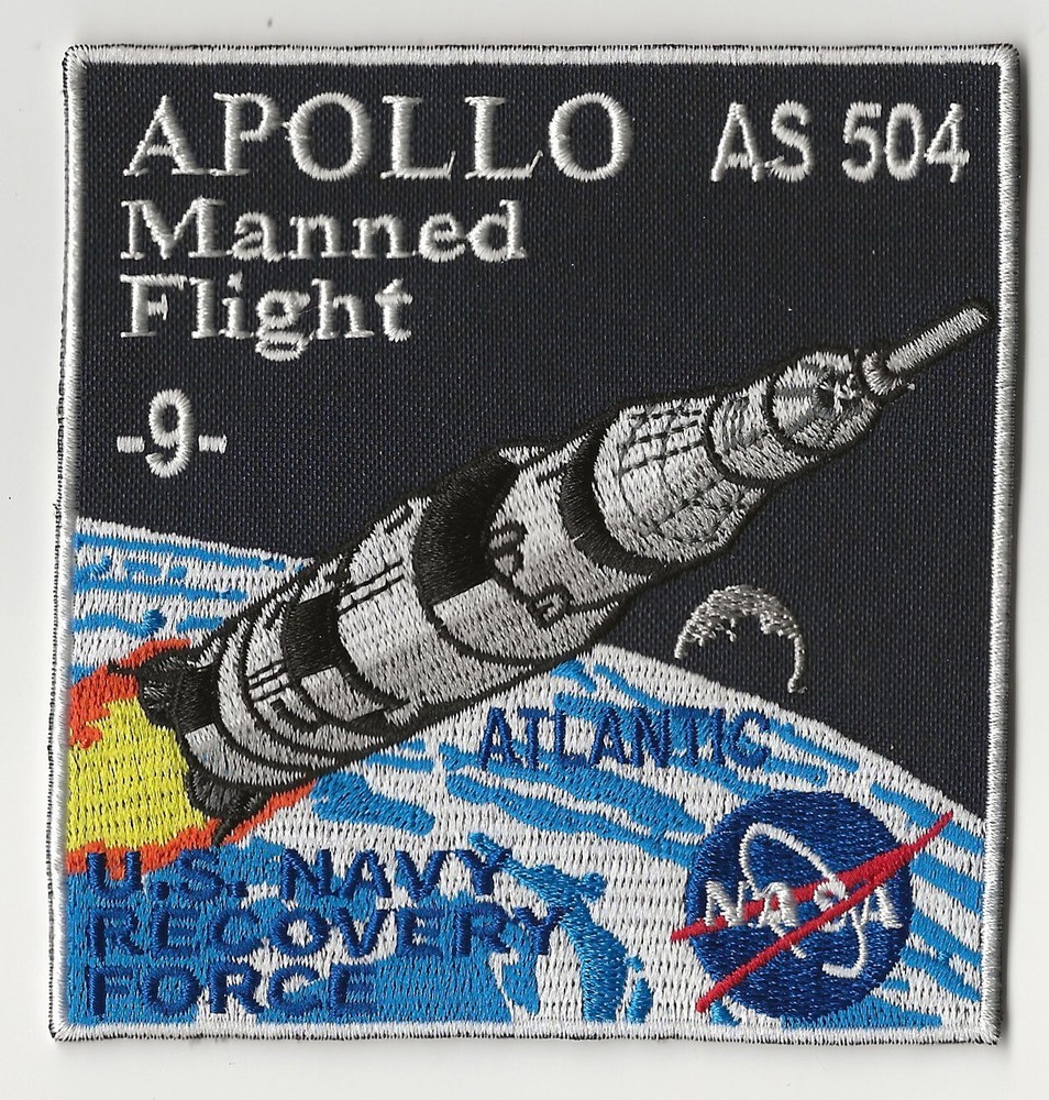Apollo 9 NASA US Navy space Atlantic recovery force ship patch