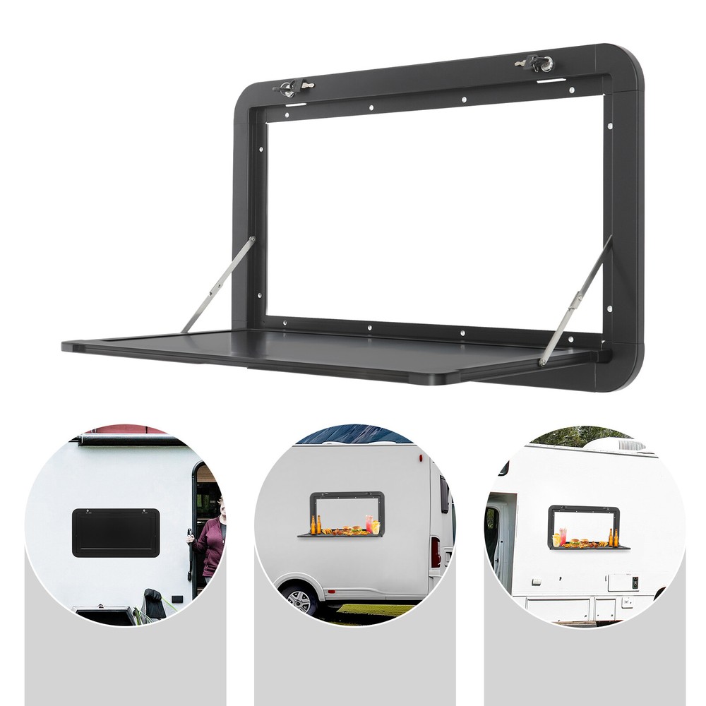 Foldable Rv Dinette Tables Campervan Outside Picnic Wall Mounted Rectangular