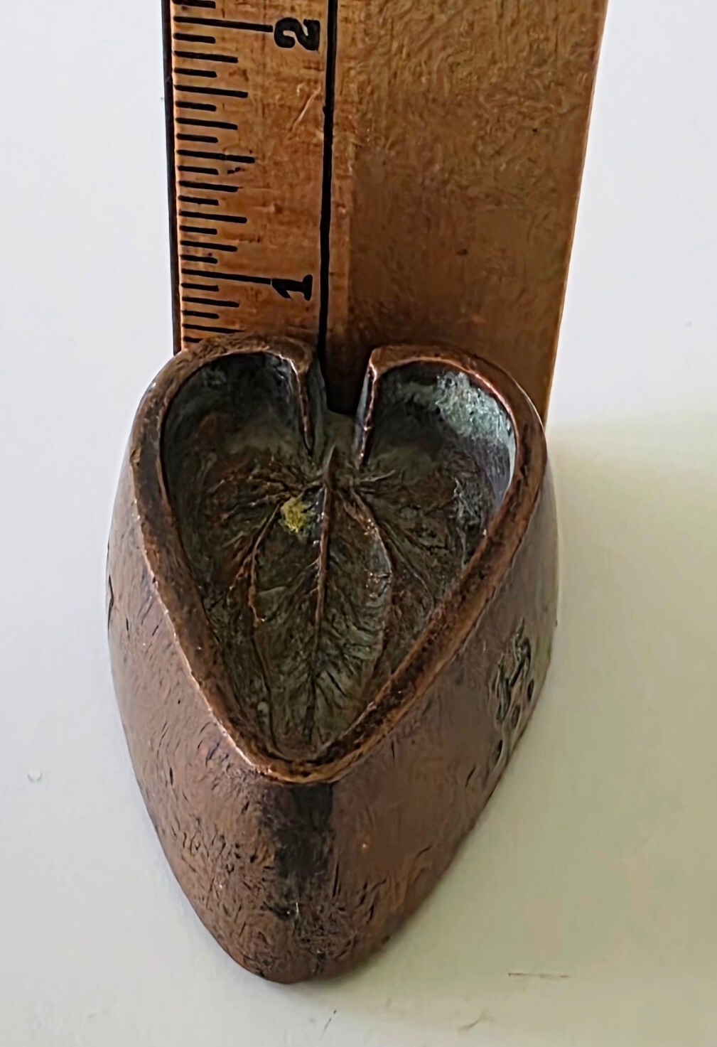 Antique 19th Century Bronze Millinery Leaf Press Mold