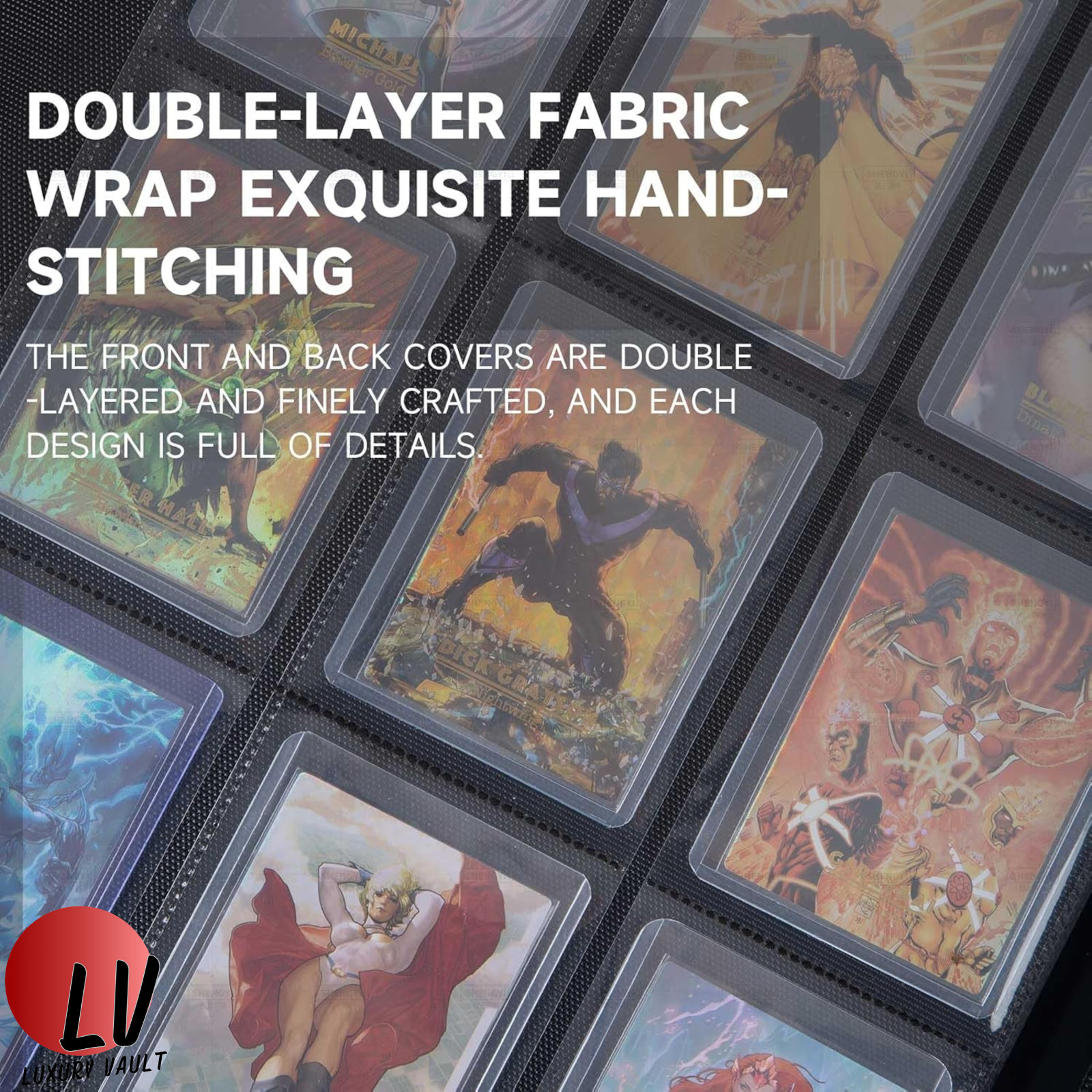 Toploader Binder Card Storage, 288 Pockets Top loader Trading Card Album Zipper