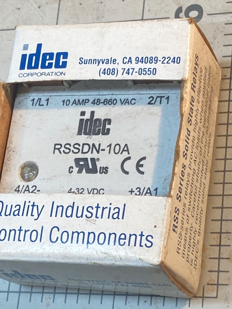 One Solid State Relay IDEC #  R SSDN 10A