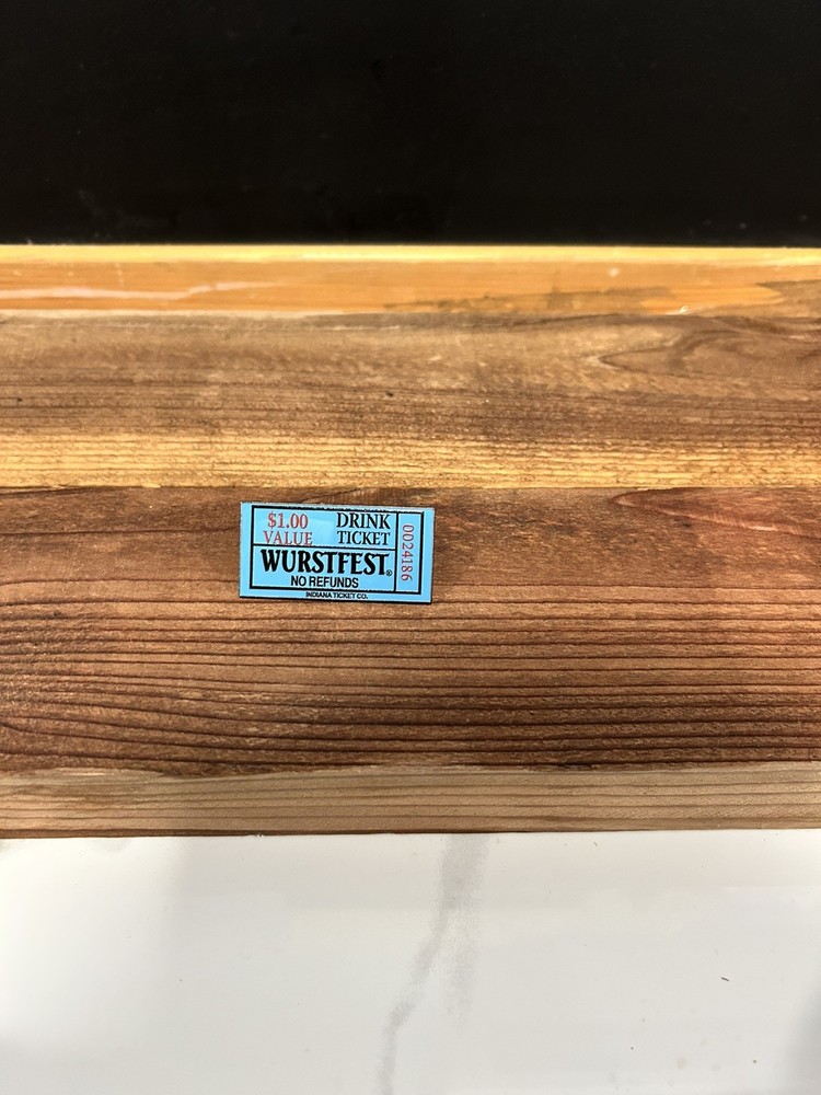 Wurstfest Beer Ticket Hat Pin Blue Color