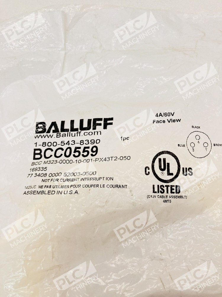 Balluff BCC0559 M8 Sensor Cable Right Angle Female Cordset