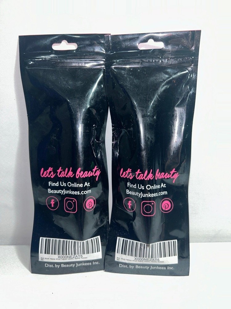 2 New Beauty Junkees Angled Kabuki Bronzer Flat Brushes for Cheeks