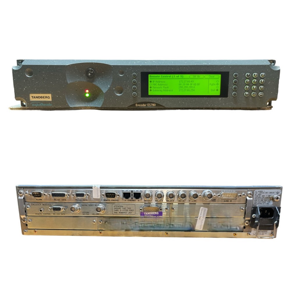 Tandberg Ericsson MPEG2 4:2:2 HD Encoder E5780 ATSC DVB 2U W/pigtail