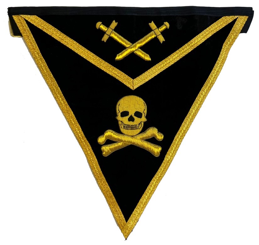 Masonic Knights Templar Past Commander Apron - Hand Embroidered