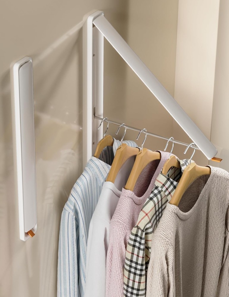 Dr.DJ Clothes Drying Rack Wall Mounted, Retractable & Foldable Clothes Hanger fo