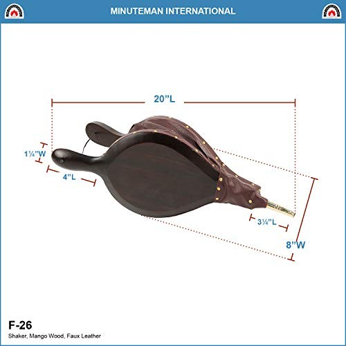 Minuteman Shaker Fireplace Bellow Brown Brass