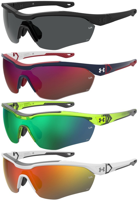 Under Armour UA Yard Pro ANSI Z87+ Semi-Rimless Wrap Sunglasses - UAYARDPRO