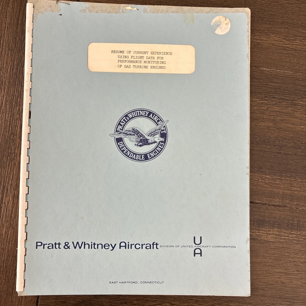 1964 Pratt & Whitney Aircraft Flight Operations Report Flight Data
