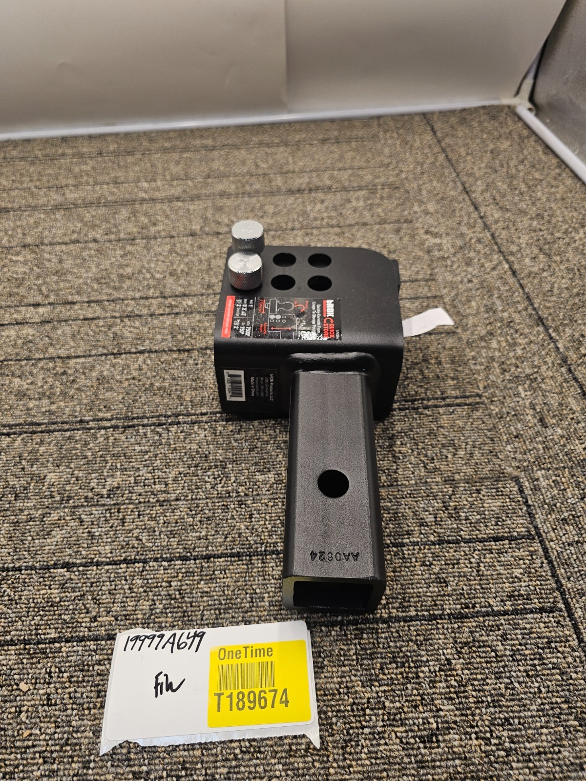 bROK 51054 2" Flip Mount Adjustable Heavy Duty Hitch 7500 lb Quick Store Black