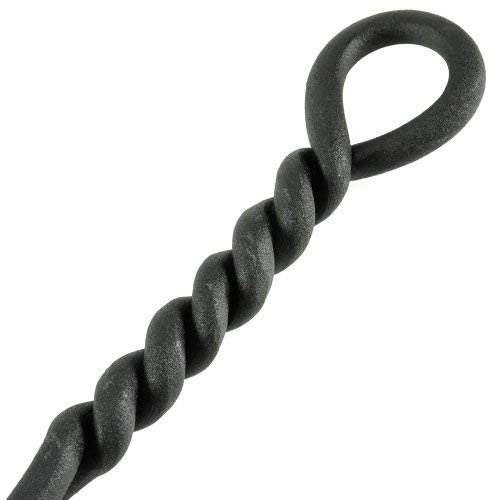 Rope Handle Single Shovel Fireplace Tool, Mini 18-In, Black