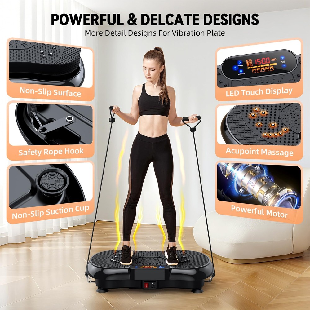 Vibration Plate Exercise Machine 2025 Upgraded Vibrating Plate for Lymphatic ...