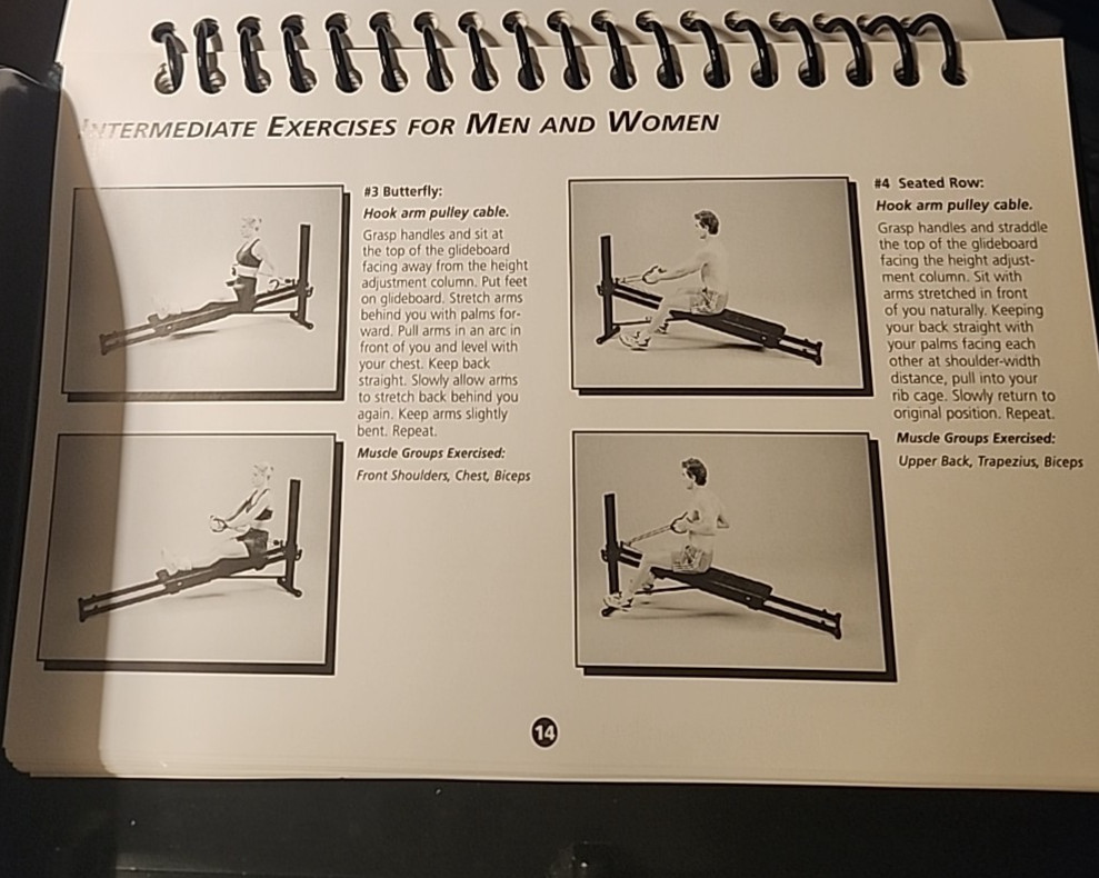 Total Gym Ultimate Exercise Flip Chart Exercise Book Tower Mount Bottle Holder