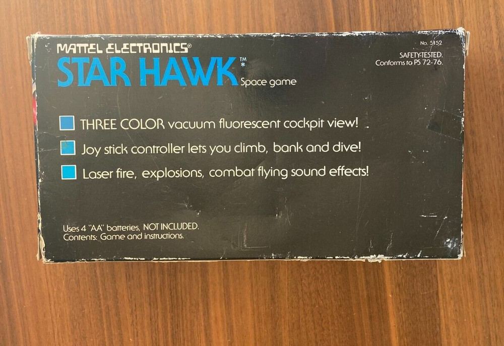 Star Hawk Handheld Video Game Mattel Electronics Vintage 1981
