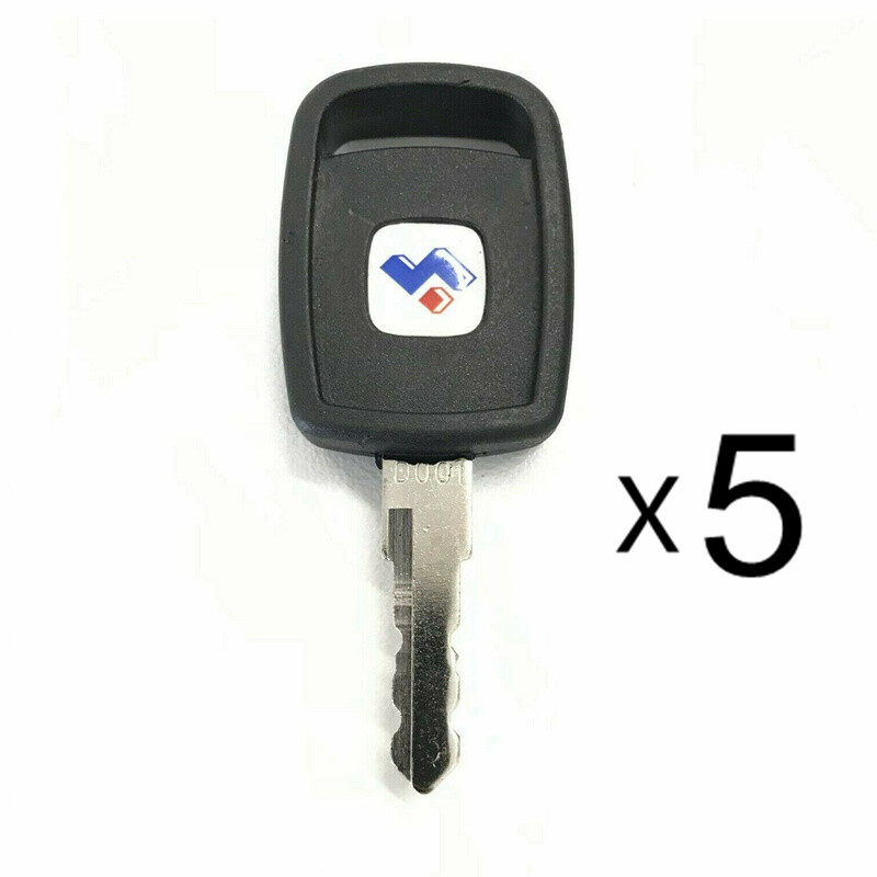 (5)key Sunward D001 Replacement Key - Constriction Equipment Key Set