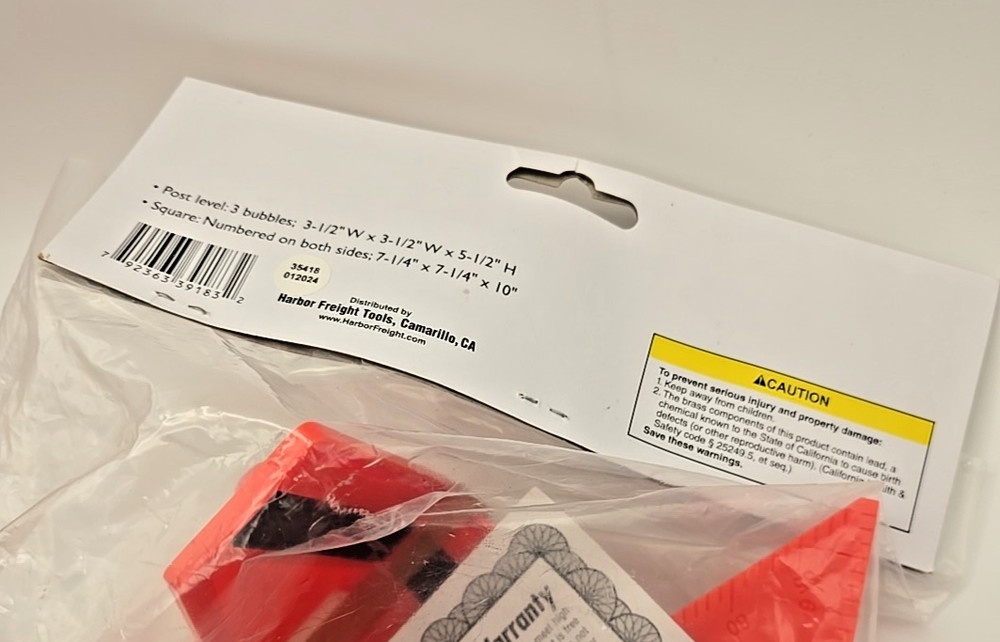 Post Level & Square Set - Pittsburgh Brand Item 39183