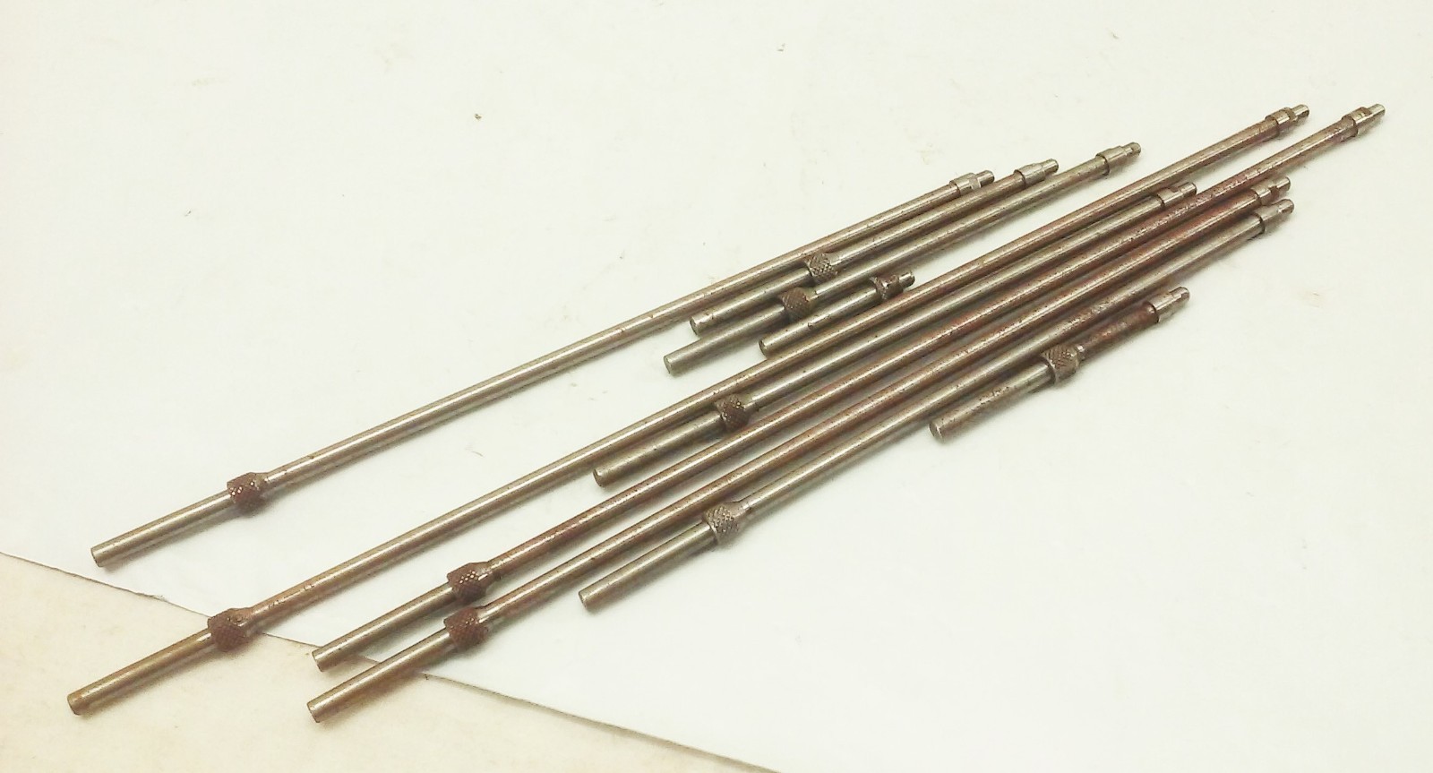 Vtg Starrett no.124 inside micrometer set in wood case 2"-12" machinist USA