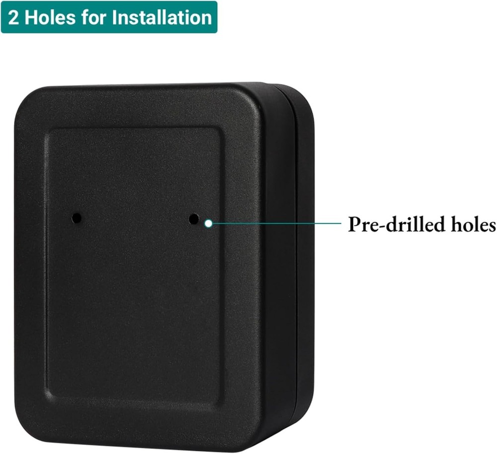 Key Box with Combination Lock Wall Mount Secure Key Organizer 20 Hooks