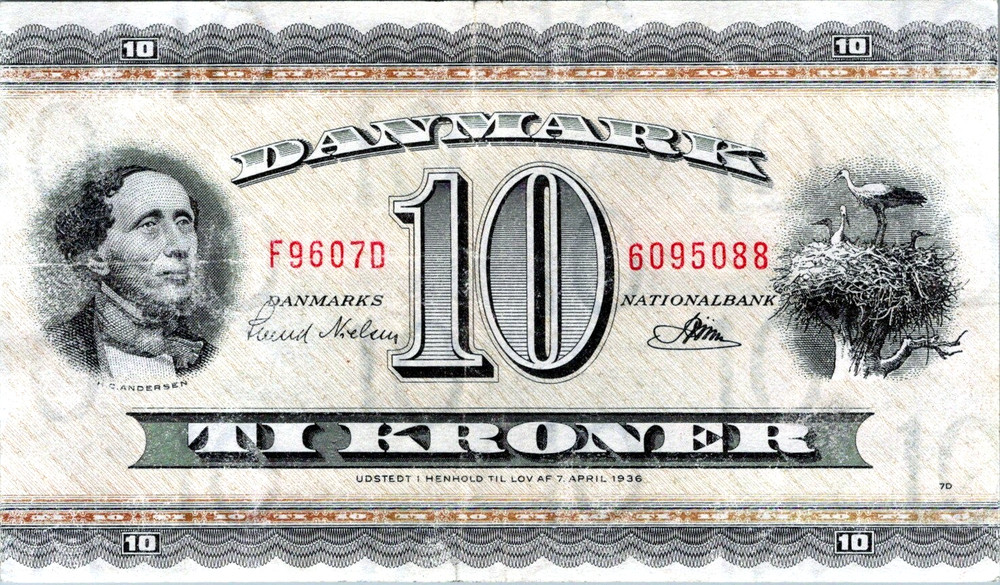 Denmark 10 Kroner 1936 Pick # 44