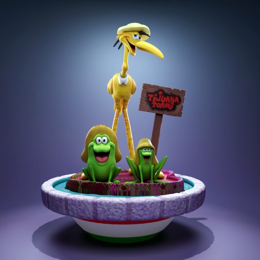 UNPAINTED Tijuana Toads Diorama 3d Printed Model Kit