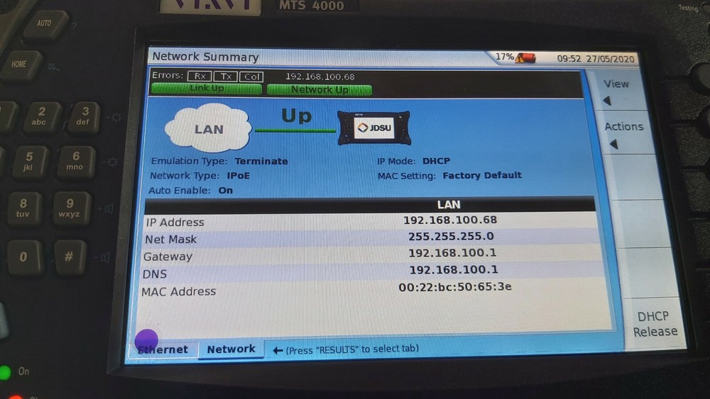 JDSU OTDR MTS4000 with E4126LA module, 37/35db, 1310/1550nm