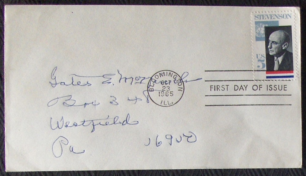 US FDC SC #1275 5¢ stamp ADLAI STEVENSON 1965.