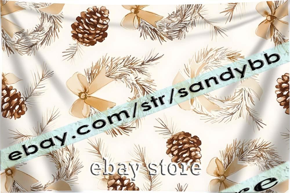 Nature Winter Pattern subtle soft earthy tapestry 39X59 in
