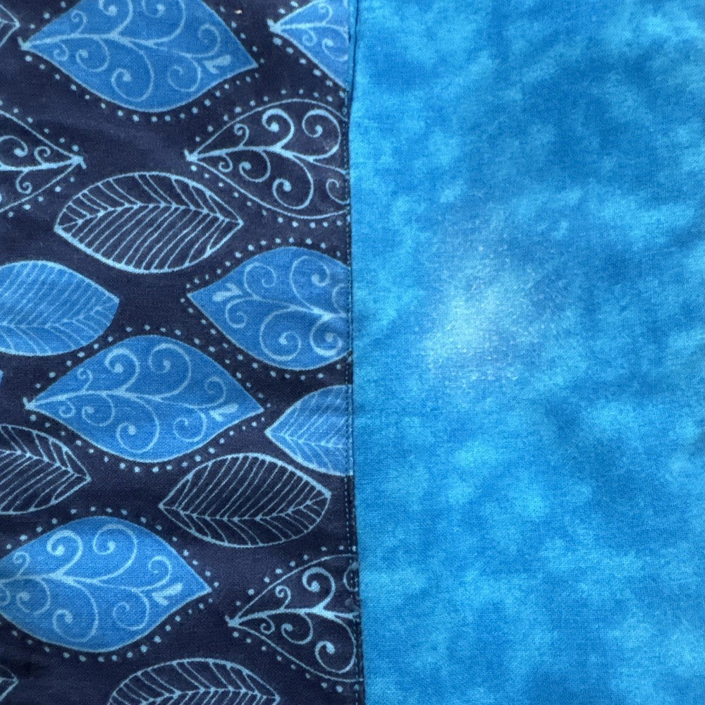 Handmade Patchwork Quilt Throw Multicolor Blue Pink Reversible Cotton Blanket