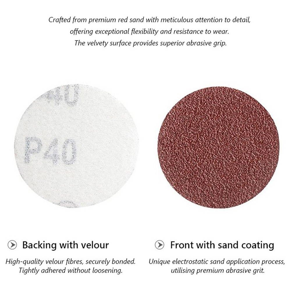 Hook & Loop Sanding Discs 3"-7" Grit 40 - 2000 Abrasive Grinding Sandpaper