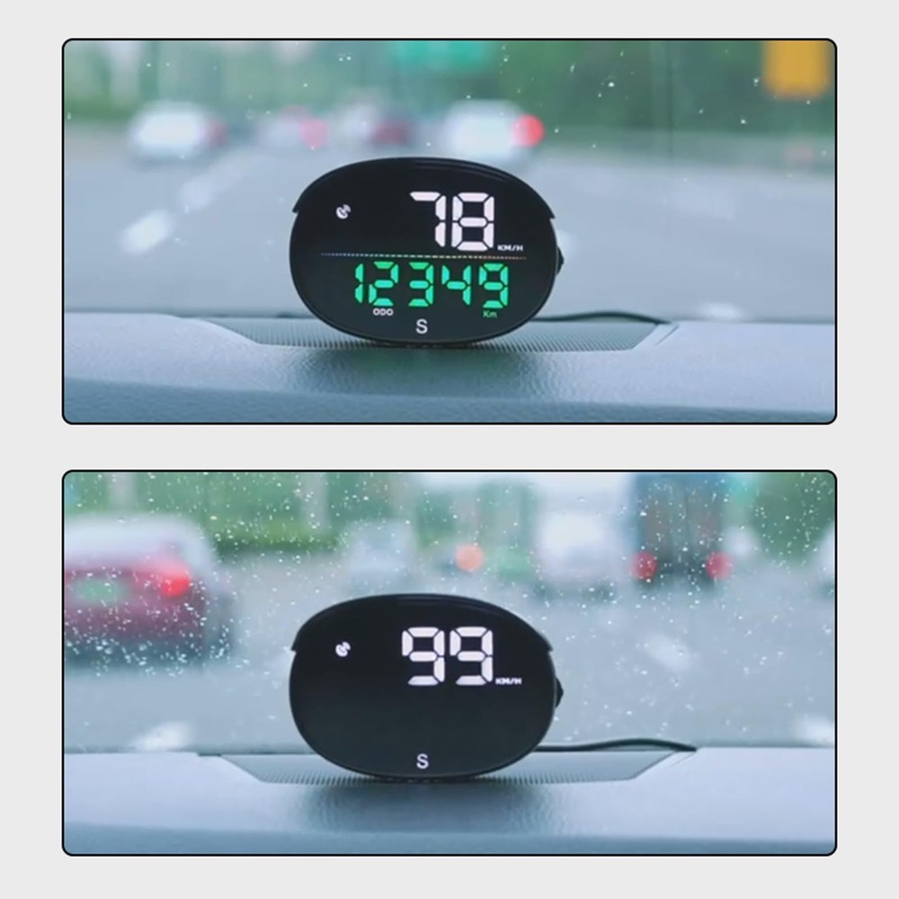 Digital Speedometer Heads Up Display GPS HUD with Multi Function Safety Alerts