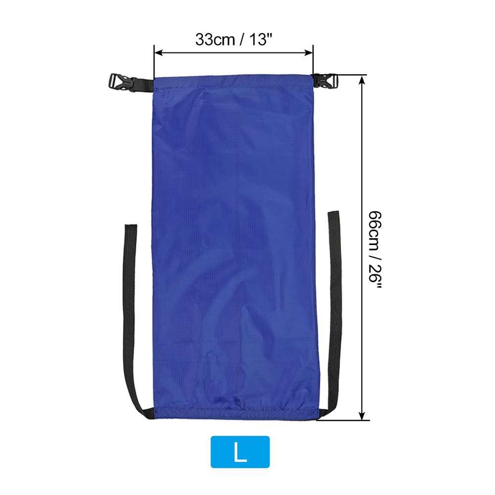 Compression Stuff Sack, L Waterproof Sleeping Bag Storage Sack, Blue