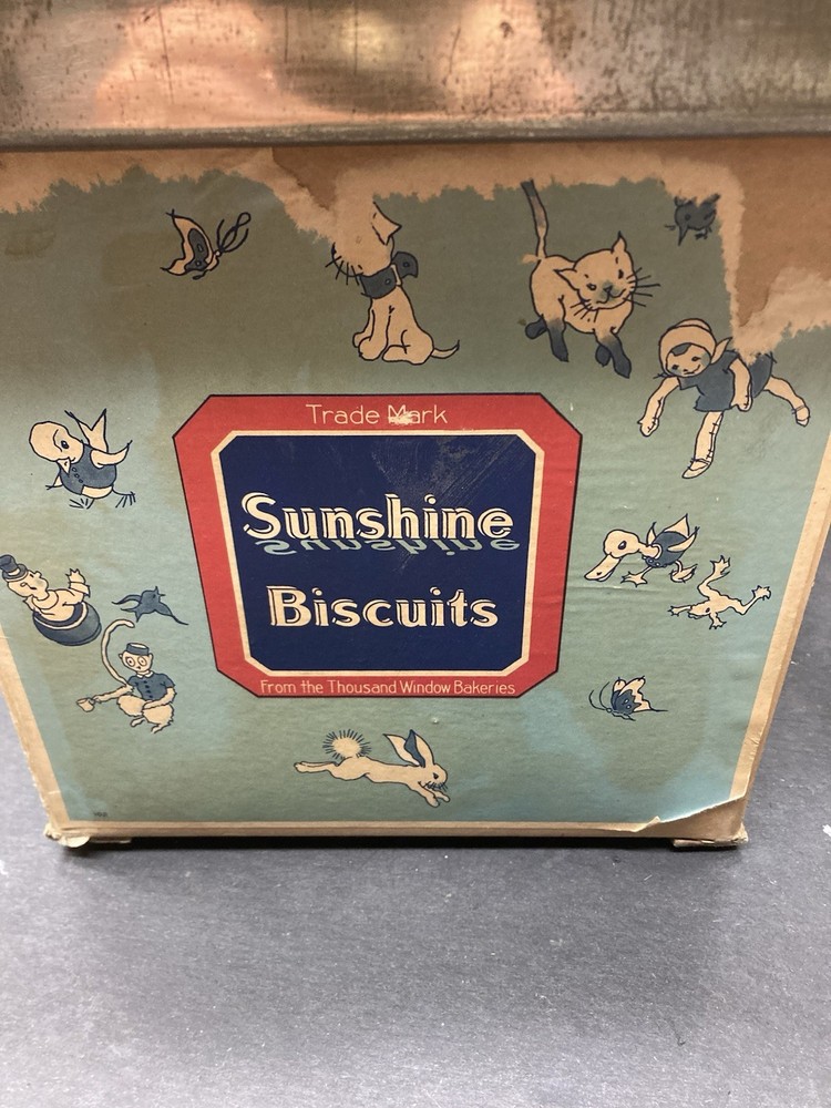 Sunshine Biscuits Glass Top Store Display Box