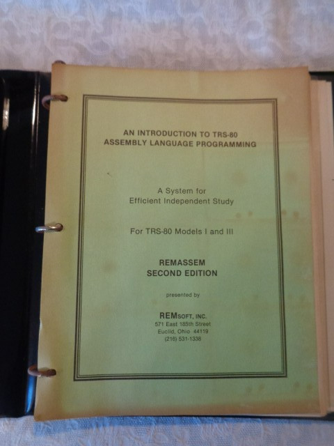 TRS 80 Models I and III Assembly Language Programming Remassem Second Edition