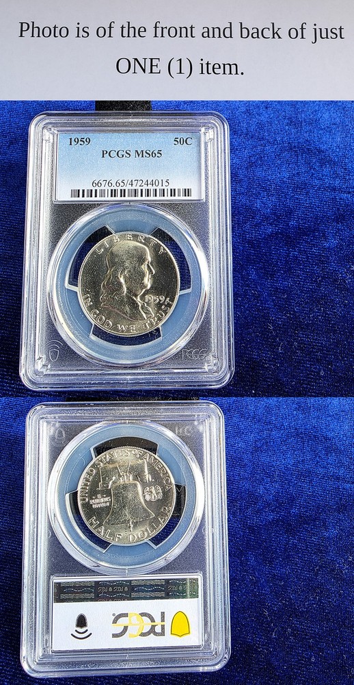 1959 Franklin Half Dollar PCGS MS65