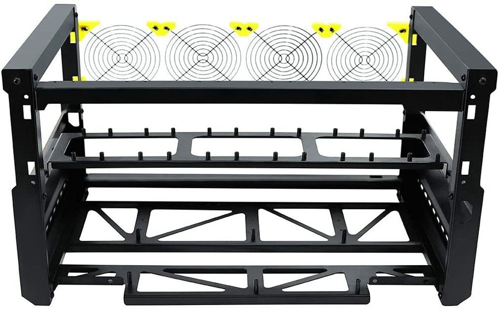 Veddha T3 6-GPU Mining Case Aluminum Mining Rig Open Air Frame Case