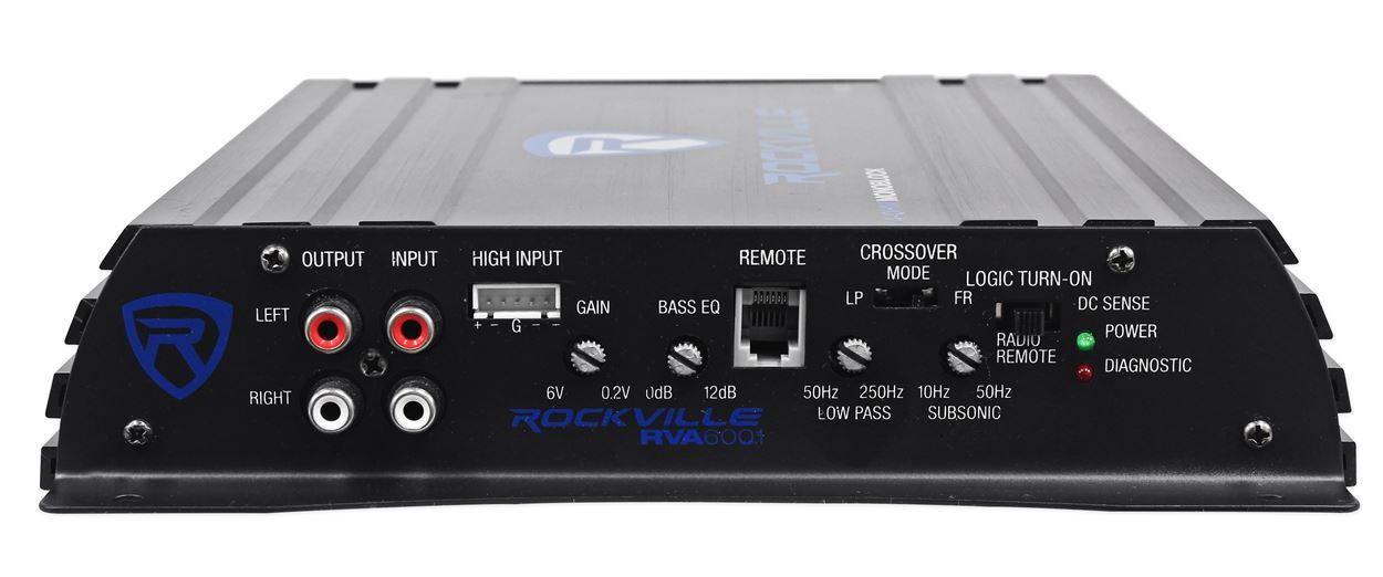 Rockville RV12.2B 1200w Dual 12" Car Subwoofer Enclosure+Mono Amplifier+Amp Kit