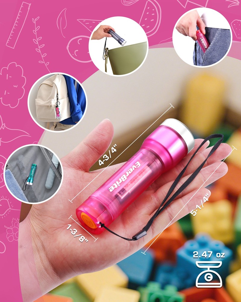 EverBrite 3PCS Compact LED Flashlights with 3 Modes Water-Resistant Flashlight