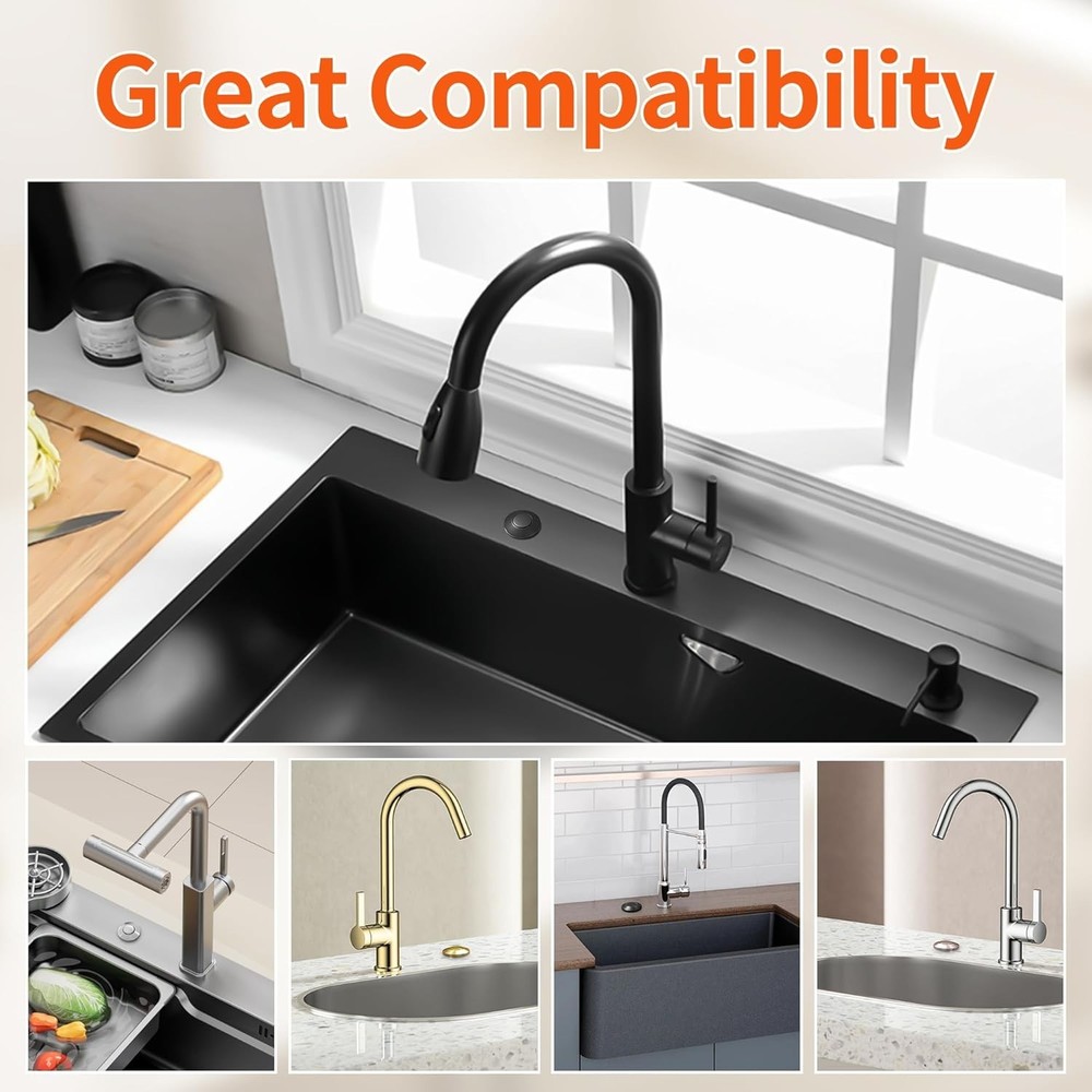 Durable Garbage Disposal Air Switch Kit with Long Button - Versatile & Stylish