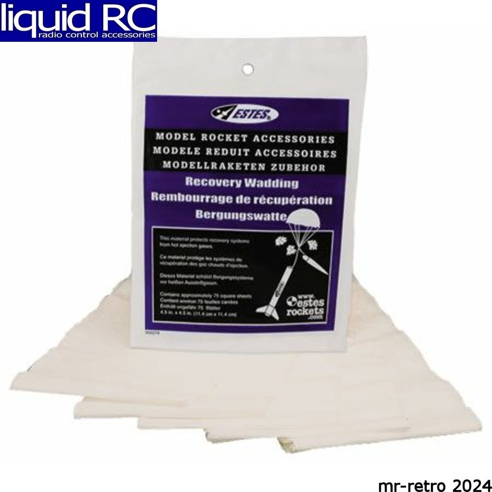 Estes 2274 Model Rocket Recovery Wadding - 72 sheets