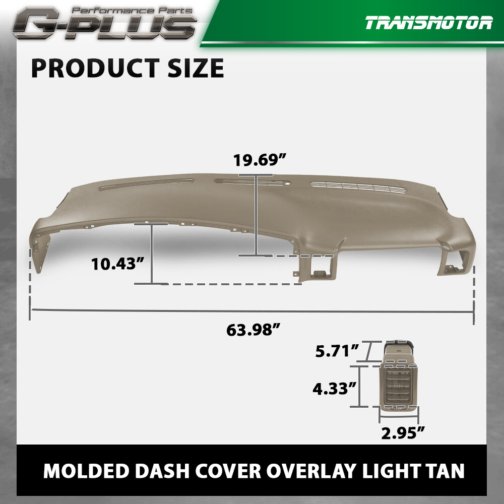 Dash Pad Dash Cap Panel Dashboard Fit For Silverado Sierra 1999-2006 Light Tan