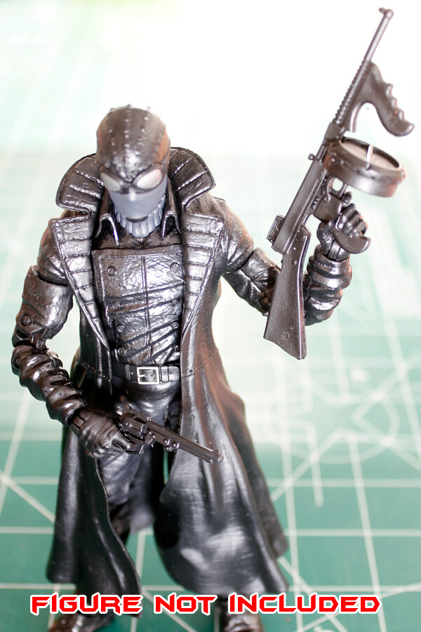 Custom Arsenal pack resin black cast 1:12 Tommy Gun revolvers