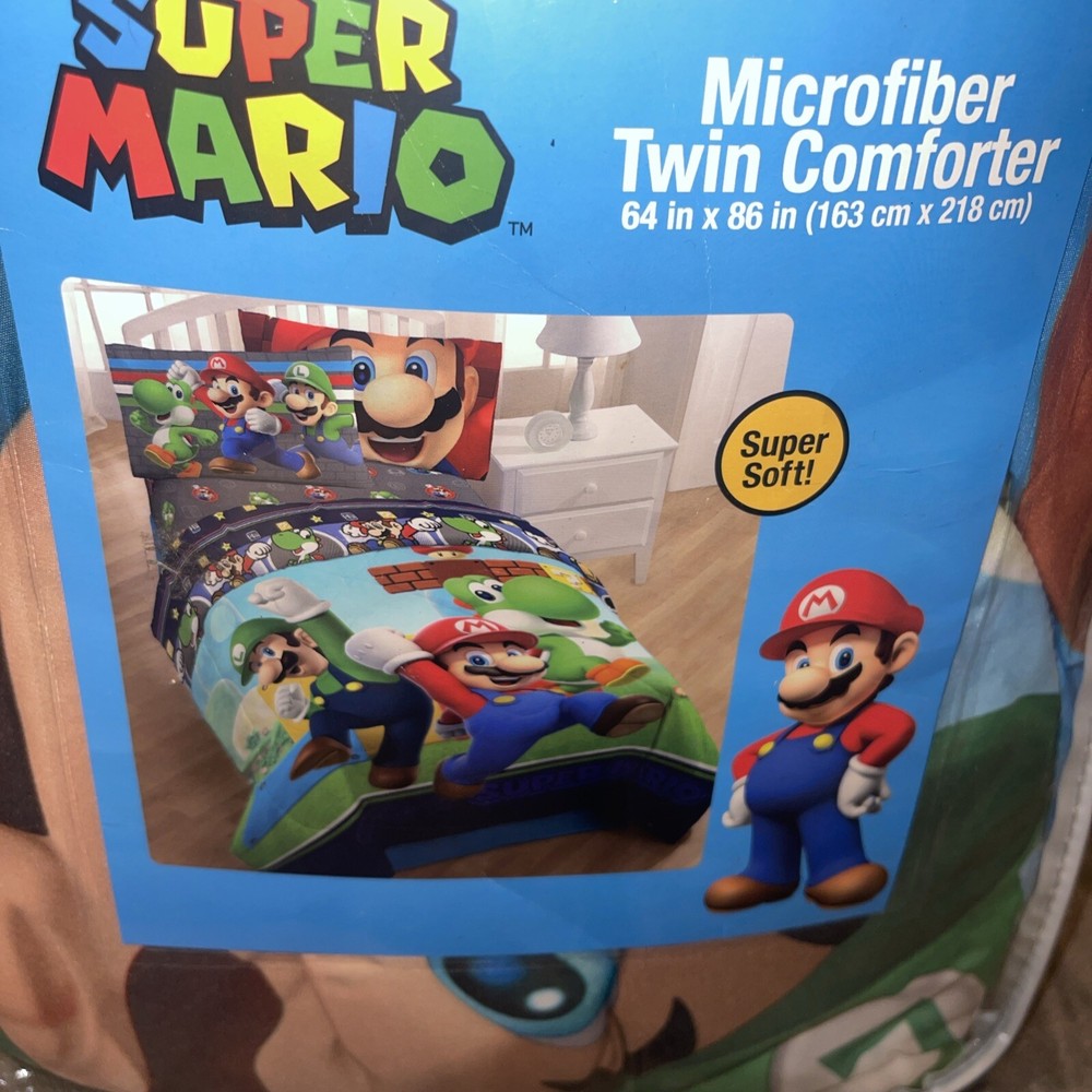 New Super Mario Microfiber Twin Comforter Blanket