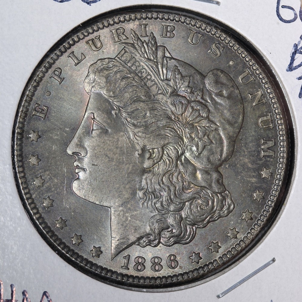 1886 Morgan Silver Dollar GEM BU *UNCIRCULATED* MS TONED E340 JHM