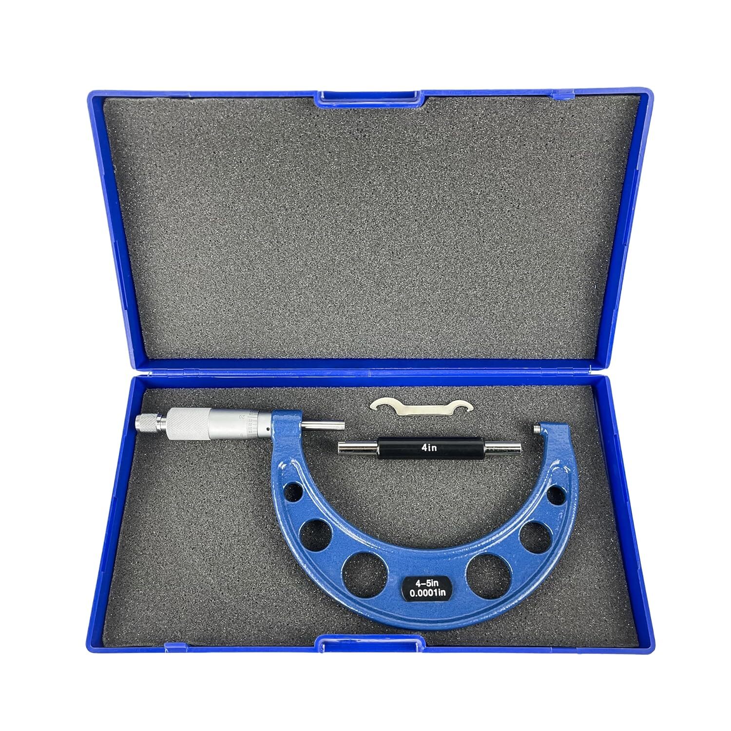 HFS(R) 4-5"x0.0001" Solid Metal Frame Outside Micrometer(Plastic Case)