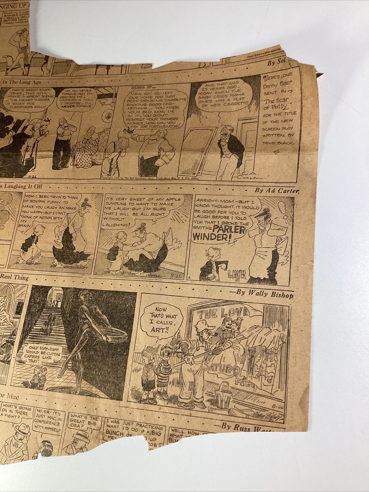 Ashville NC Newspaper Aug 26, 1929 Opera Zeppelin Israel Uncle Remus Great Ads!