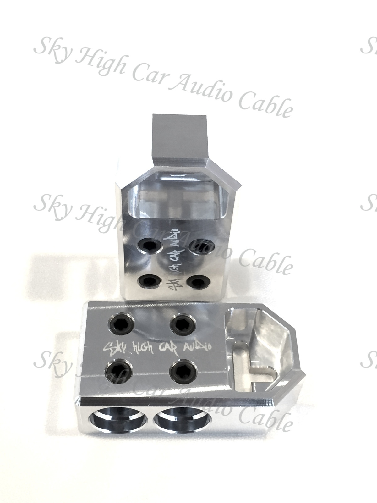 Pair of Sky High Car Audio (4) 1/0 or 2/0 Gauge BATTERY TERMINALS BOLT USE ONLY