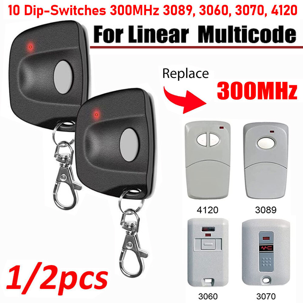 MultiCode MCS308911 Linear 10 Dip Switch Gate Remote Transmitter 109950 300MHz