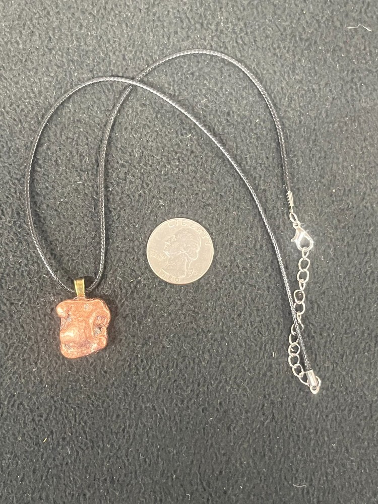 Native Copper Michigan Pendant Necklace Tumbled