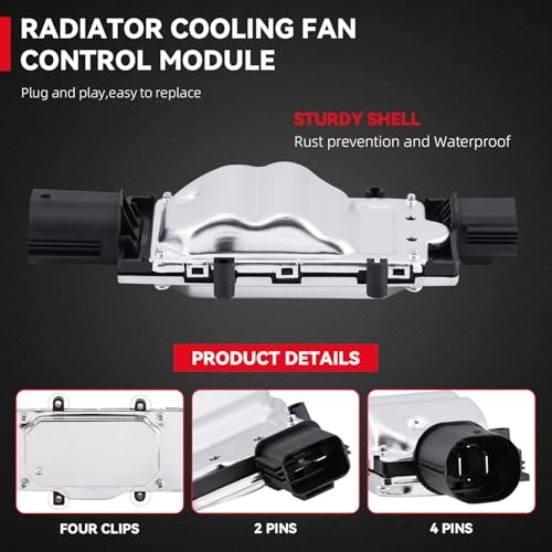 New 1pc Engine Radiator Cooling Fan Control Module Unit Compatible With 12-18